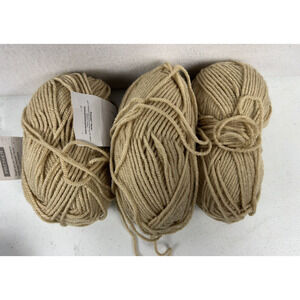 Premier‎ Just Yarn Worsted light Brown Lot of 3 Polyester Blend